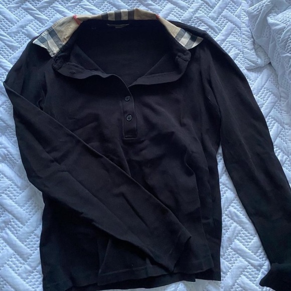 Long Sleeve Burberry Collared Shirt - Picture 1 of 2